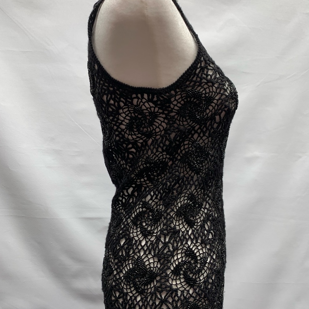 Dolce and Gabbana Size 40 black crochet beaded top - Picture 6 of 13
